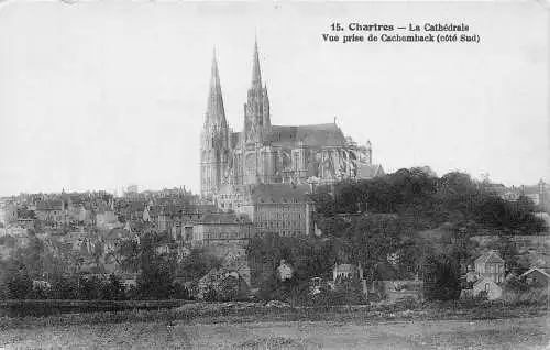 A180 Frankreich Chartres Kathedrale Vue Prise Cachemback Vintage Postkarte