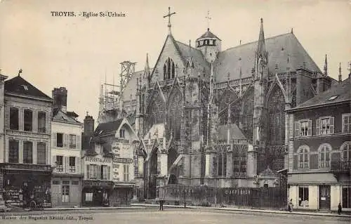 A182 Frankreich Troyes Eglise St Urbain Konfektionen Gaucher-Fils Point Jour Postkarte