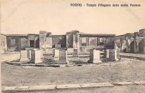 A012 Italien Pompeji Tempel des Augustus detto anche Panteon Vintage Postkarte