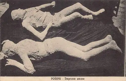 A014 Italien Pompeji Versteinerte menschliche Körper Impronte Umane Vintage Postkarte