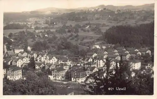 A183 Schweiz 1934 Uzwil Gesamtansicht Vintage Postkarte