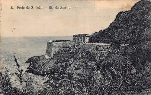 A184 Brasilien Forte de S Joao Rio de Janeiro Vintage Postkarte