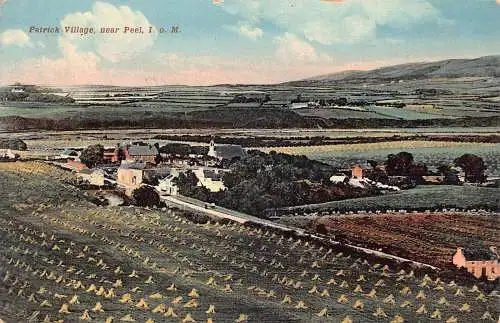 A184 Island of Man Patrick Village Near Peel Vintage Postkarte