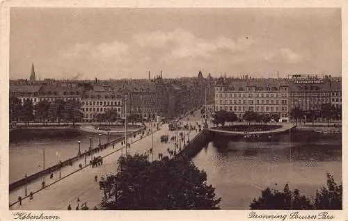A184 Dänemark 1929 Kopenhagen Dronning Louises Bro Lakerol Brücke Postkarte