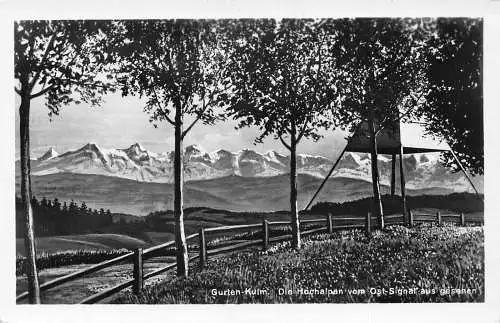 A186 Schweiz Gurten Kulm Hochalpen vom Ost Signal aus Berg Postkarte