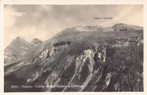 A185 Schweiz Hotel Torrentalp Füssalp 2440m Berg Vintage Postkarte