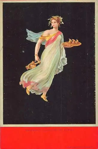 A010 Italien Bacchante Danseuse de Pompei Frau tanzt Postkarte