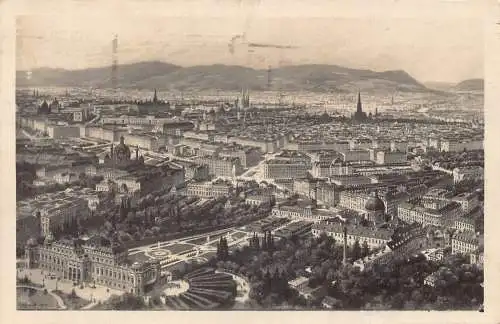 A186 Österreich 1929 Panorama Wien Wien Vintage Postkarte