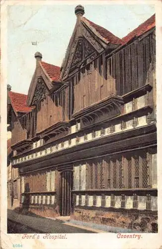 A771 England 1904 Ford's Hospital Coventry Vintage Postkarte