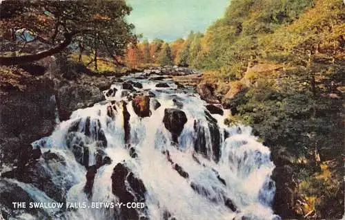 A772 Wales Betws-y-Coed Swallow Falls Vintage Postkarte
