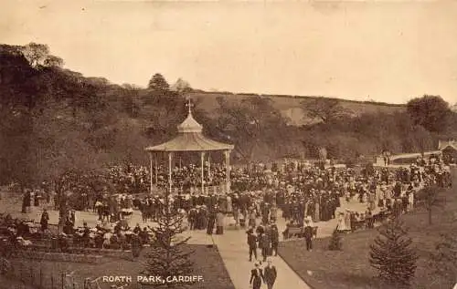 A776 Wales Cardiff Roath Park Vintage Postkarte
