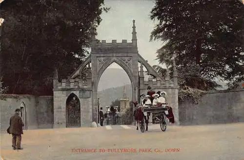 A778 Irland 1908 Eingang zum Tullymore Park Down alte Postkarte