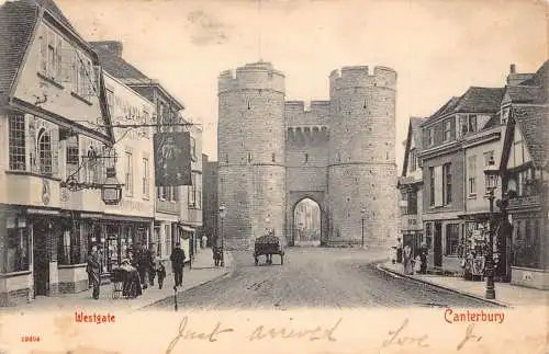 A782 England 1904 Canterbury Westgate Inn Vintage Postkarte