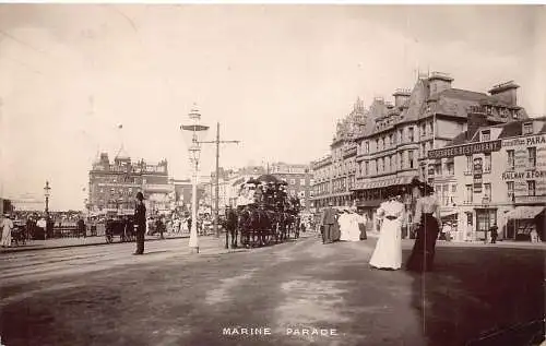 A783 England 1908 Margate Marine Parade St George's Restaurant Kutsche Postkarte