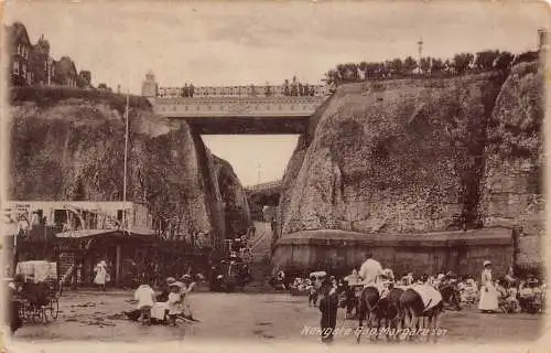 A784 England Margate Newgate Gap Bridge Beach Vintage Postkarte