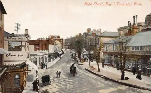 A787 England Royal Tunbridge Wells High Street Vintage Postkarte