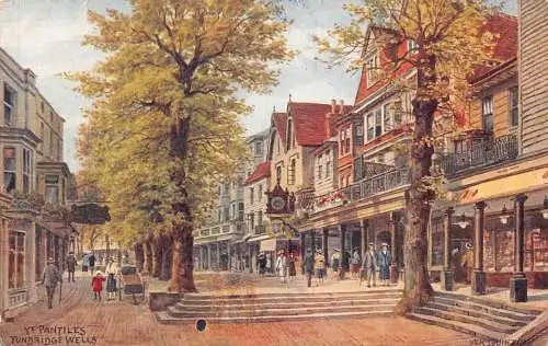 A787 England Tunbridge Wells Pantiles Vintage Postkarte
