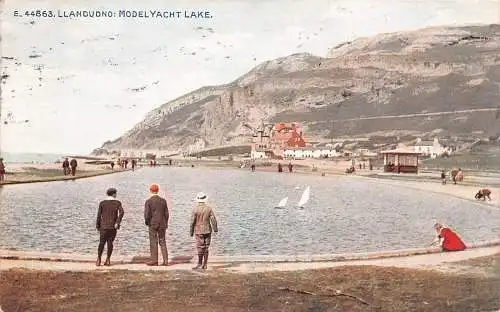 A788 Wales Llandudno Modell Yacht See 1912 Vintage Postkarte