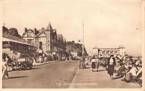 A791 Wales Penarth Promenade Auto Oldtimer Postkarte