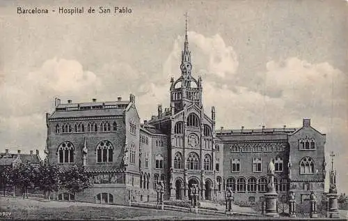 A795 Spanien Barcelona Hospital de San Pablo Vintage Postkarte