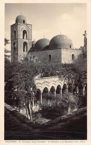 A796 Italien Palermo Giovanni degli Eremiti Chiostro e Moschee RPPC Postkarte