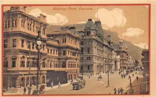 A796 Südafrika Kapstadt Adderley Street Carriages Vintage Postkarte