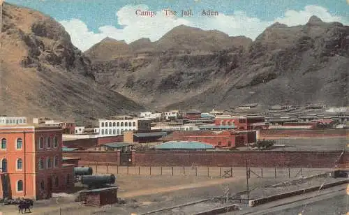 A796 Jemen Aden Camp Gefängnis Vintage Postkarte