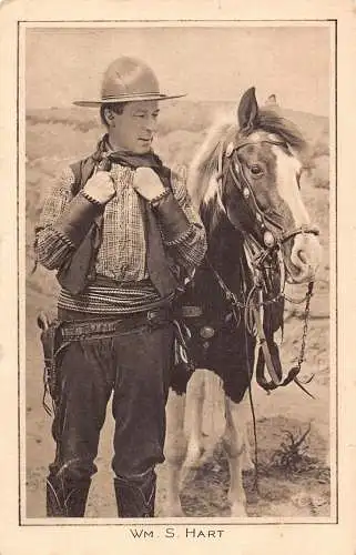 A799 Cinema Broadway Kinema William S. Hart als Cowboy und Pferd Vintage Postkarte