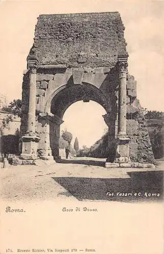 A804 Italien Roma Rom Arco di Druso Bogen Vintage Postkarte