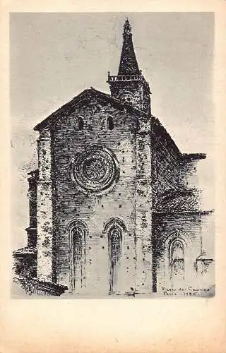 A804 Italien Pavia Fianco del Carmine Kirche Kunst Vintage Postkarte