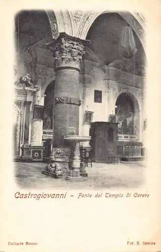 A803 Italien Castrogiovanni Fonte del Tempio di Cerere Vintage Postkarte
