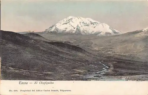 A813 Chile Tacna El Chupiquina Berg Vintage Postkarte