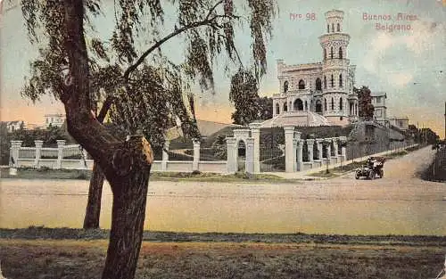 A815 Argentinien Buenos Aires Belgrano Vintage Postkarte