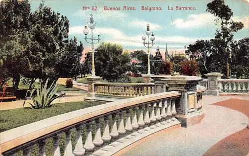 A815 Argentinien Buenos Aires Belgrano 1908 La Barranca Vintage Postkarte