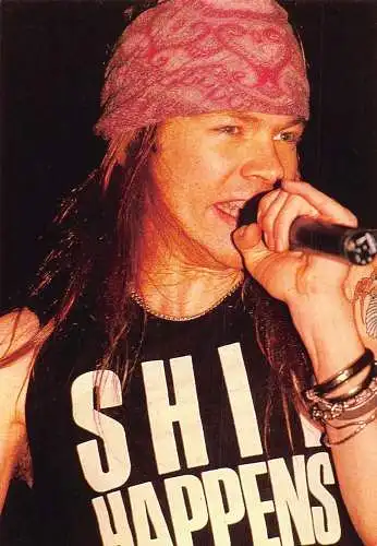 L288 Musik Sänger, Axl Rose of Guns 'n Roses Band Rock Postkarte.