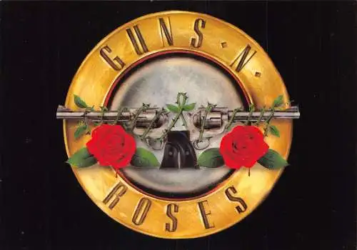 L290 Musik Band Rock Guns N' Roses Logo Emblem Symbol Postkarte