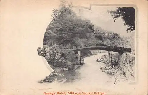 L272 Japan Kanaya Hotel Nikko & Heilige Brücke Vintage Postkarte.