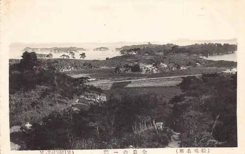 L271 Japan Matsushima Bay Panoramablick Vintage Postkarte