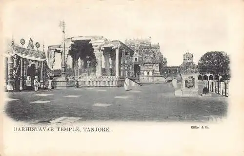 A007 Indien Barhistavar Tempel Tanjore Vintage Postkarte