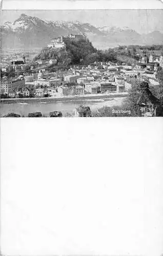 A808 Österreich 1918 Salzburg Gesamtansicht Vintage Postkarte
