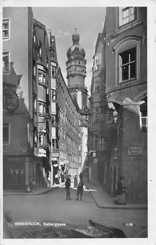 A808 Österreich Innsbruck Sailergasse Straße RPPC Vintage Postkarte