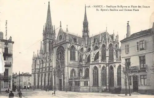 A816 Frankreich Nancy St Epvre Basilika und Damés Place Vintage Postkarte