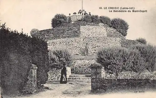 A817 Frankreich Le Croisic Belvedere du Mont Esprit Vintage Postkarte
