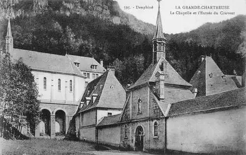 A818 Frankreich Grande Chartreuse Chapelle et L'entree du Couvent Kapelle Postkarte
