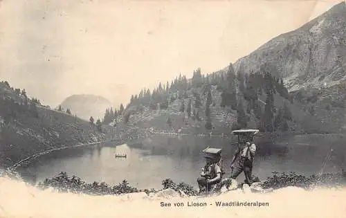 A810 Schweiz 1908 Siehe Lioson Waadtlaenderalpen Bauernkerze Adv Postkarte