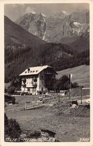 A808 Österreich Telfes Hotel Serles RPPC Vintage Postkarte