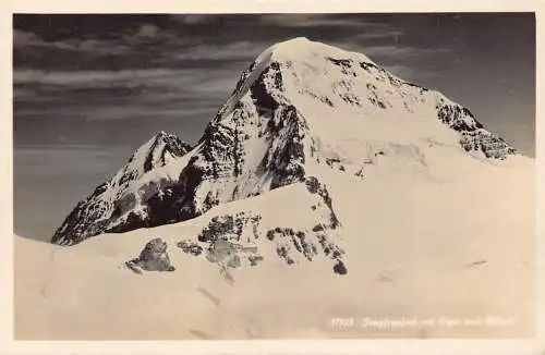A809 Schweiz Jungfraujoch mit Eiger und Mönch Berg Vintage Postkarte