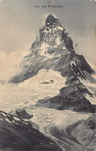 A809 Schweiz 1909 Das Matterhorn Berg Vintage Postkarte