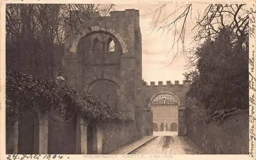 L246 England Exeter 1904 Rougemont Castle Vintage Postkarte