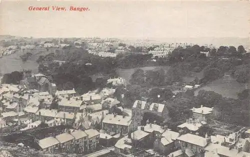 L245 Wales Bangor Gesamtansicht Vintage Postkarte